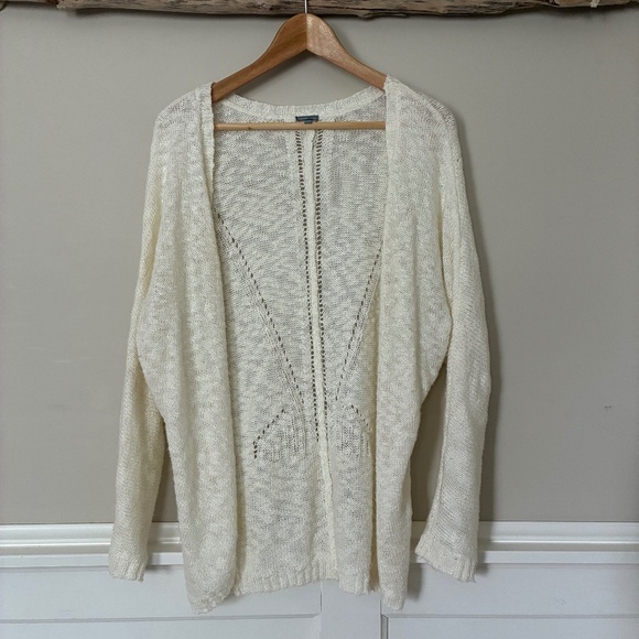 Women's Cardigan Sweater Size M Off White - Picture 1 of 4